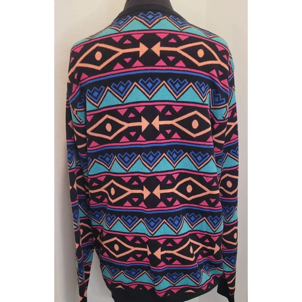 Empyre Retro Aztec Sweater L 80s Skate Streetwear